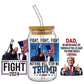 U.S. President Donald Trump Pattern UV DTF Transfer Sticker For 16OZ Glass Cup UV Dtf Wraps DIY Waterproof Transfers