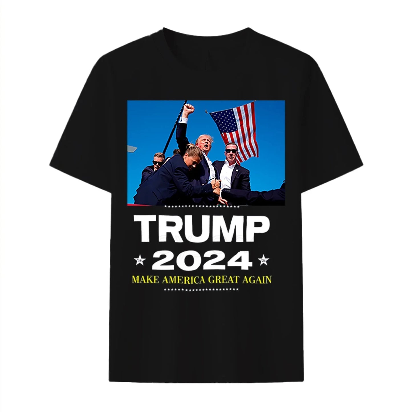 Trump 2024 Graphic T Shirts Mens Clothing 3D America USA US Flag T-shirt Fashion Streetwear Donald Fans Tee Shirts Women Clothes