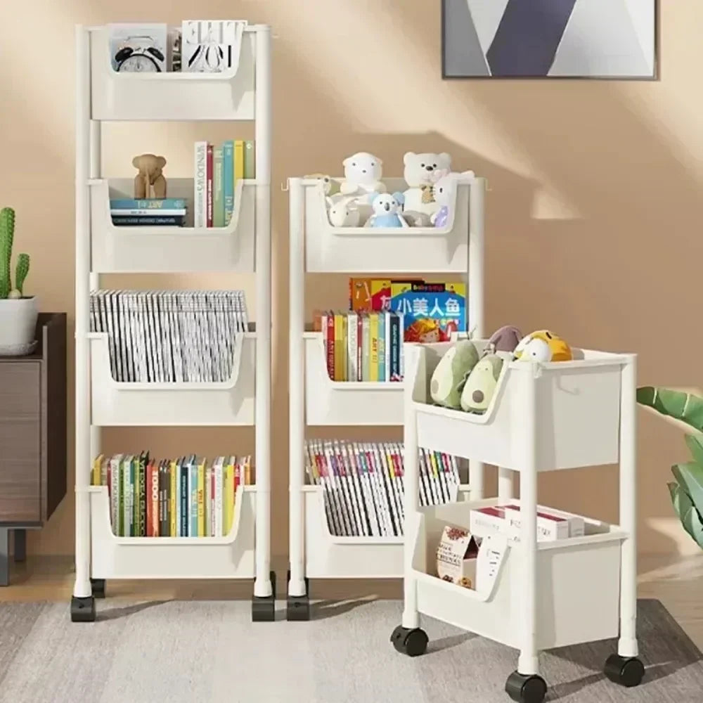 Trolley Bookshelf Kitchen Storage Rack Kitchen Corner Narrow Slit Storage Cabinet Bathroom Living Room Home Organiser Key hanger