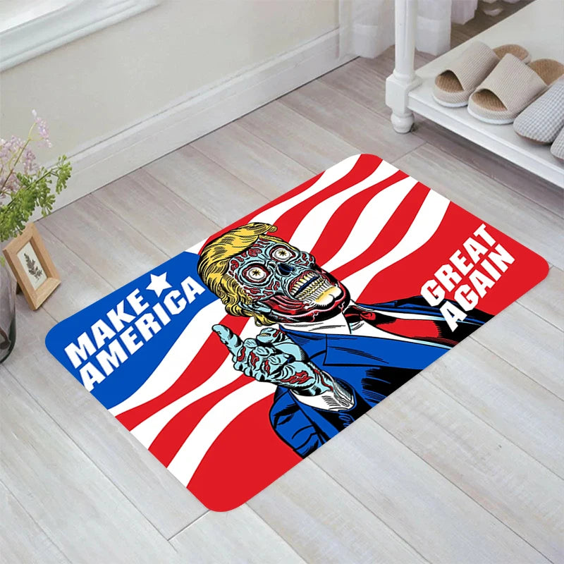 MAKE AMERICA GREAT AGAIN Donald Trump Floor Mat Kitchen Rug Aesthetic Room Decoration Rugs Doormat Entrance Door Balcony Carpets