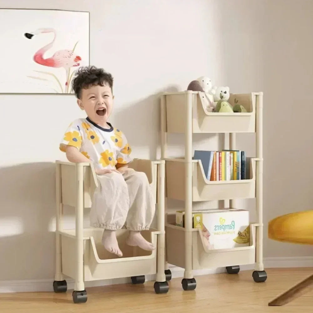 Trolley Bookshelf Kitchen Storage Rack Kitchen Corner Narrow Slit Storage Cabinet Bathroom Living Room Home Organiser Key hanger