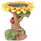 Beautiful Sunflower Bird Baths for Outdoors, 9.8" Resin Sunflower Birdbath, Weather Resistant Bird Bath Bowl Garden Statue