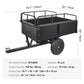 Heavy Duty Steel ATV Dump Trailer Tow Behind Dump Cart Garden Trailer with Removable Sides and Tires for Mowers Tractors