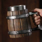 Hot-selling Wooden Barrel Beer mug , Large-capacity  Coffee mug Water bottle ,Handmade Oak with stainless steel