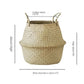 Wicker  Basket Flower Baskets Laundry  Decorative Basket Rattan Flower Pot Garden Planters Household Organizer Foldable basket