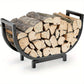 Firewood Shelves Firewood Storage Metal Rack Indoor Fireplace Firewood Storage and Organisation Rack Wood Placement Mobile Racks