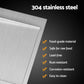 304 stainless steel product with features listed on a dark background