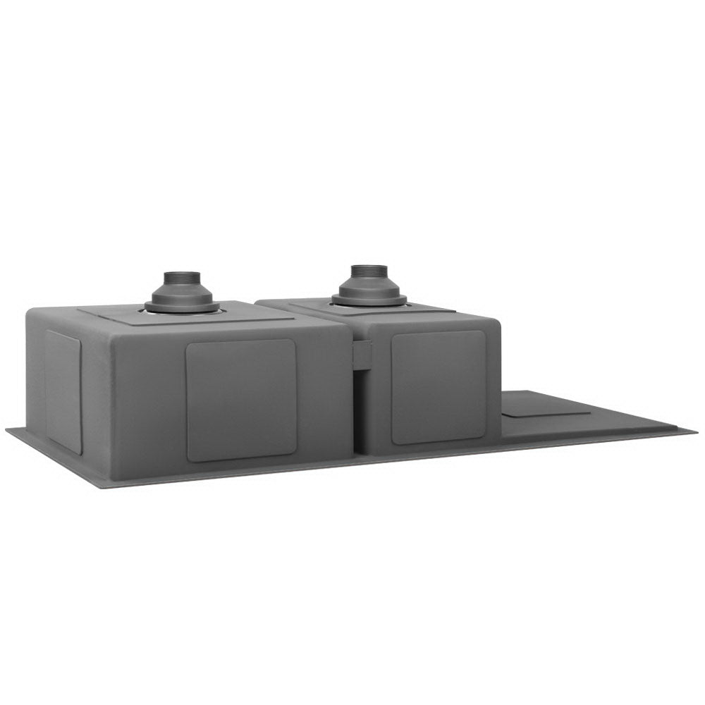 Kitchen Sink 100X45CM Stainless Steel Basin Double Bowl Black