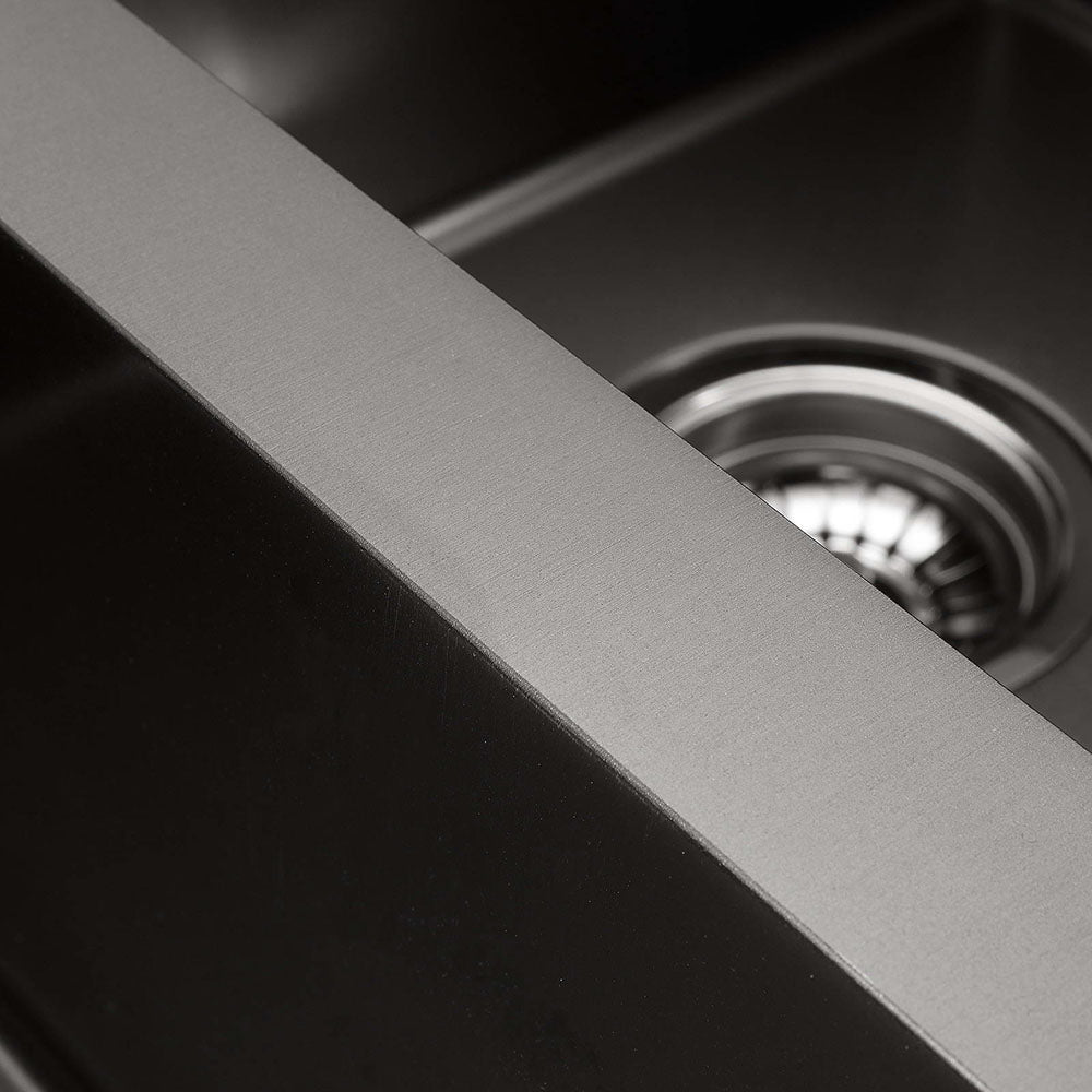 Kitchen Sink 51X45CM Stainless Steel Basin Single Bowl Black