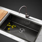 Kitchen Sink 70X45CM Stainless Steel Basin Single Bowl Black