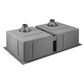Kitchen Sink 77X45CM Stainless Steel Basin Double Bowl Black