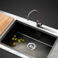 Kitchen Sink 60X45CM Stainless Steel Basin Single Bowl Black