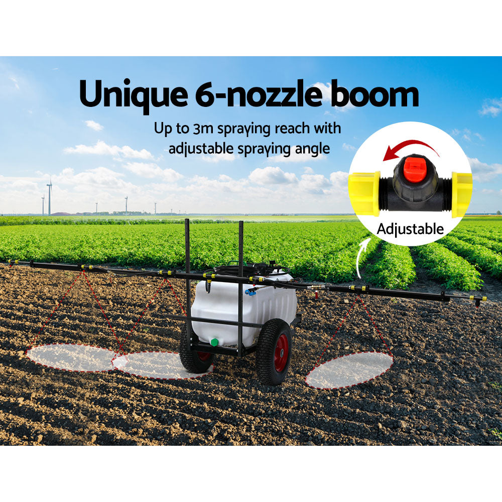 Weed Sprayer 100L Trailer 3M Boom Garden Spray