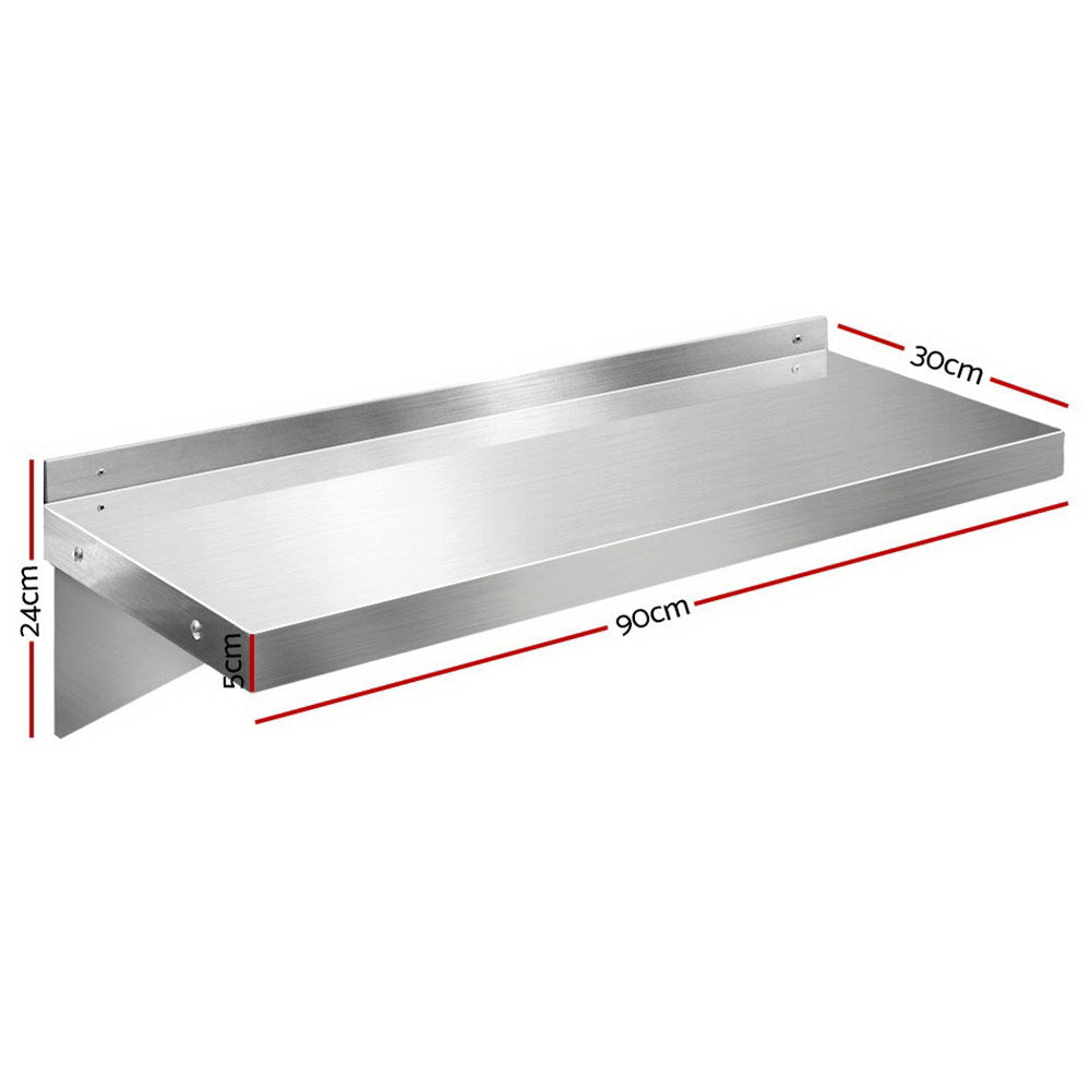 900mm Stainless Steel Kitchen Wall Shelf Mounted Rack