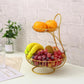 2/3-Tier Decorative Fruit Basket Vegetable Bread Holder  Organizer Wicker basket Foldable crate Picknick basket