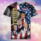 Trump 2024 Graphic T Shirts Mens Clothing 3D America USA US Flag T-shirt Fashion Streetwear Donald Fans Tee Shirts Women Clothes