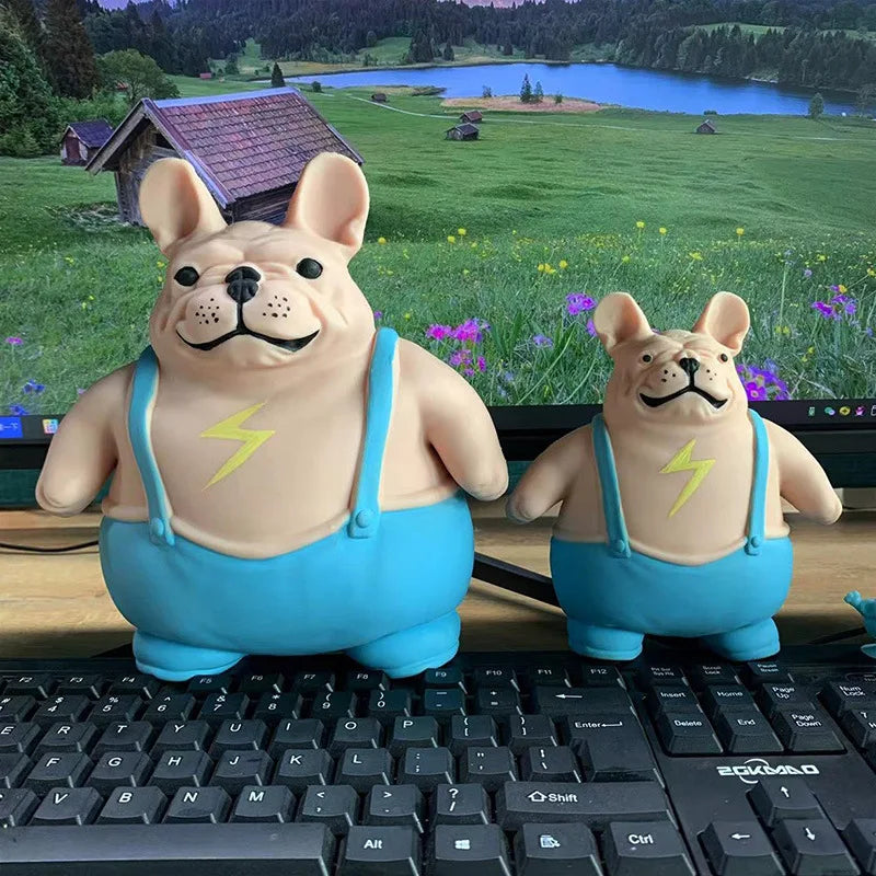 1 Pc Novel Lightning Dog Bulldog Shape Squeeze Ball Toy, Sensory Calm Anti-stress Toy, Anxiety Relief Ball For Girls Boy