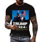 Trump 2024 Graphic T Shirts Mens Clothing 3D America USA US Flag T-shirt Fashion Streetwear Donald Fans Tee Shirts Women Clothes