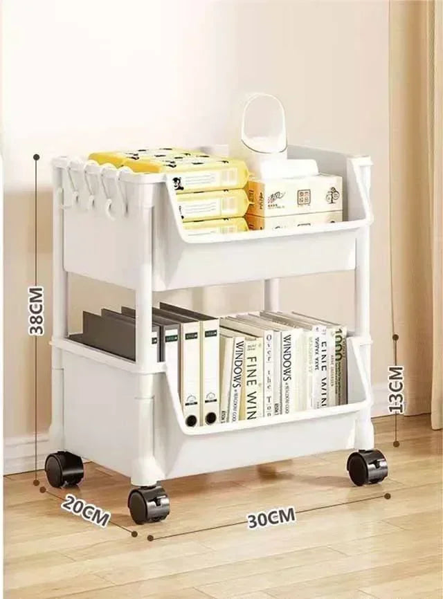 Trolley Bookshelf Kitchen Storage Rack Kitchen Corner Narrow Slit Storage Cabinet Bathroom Living Room Home Organiser Key hanger