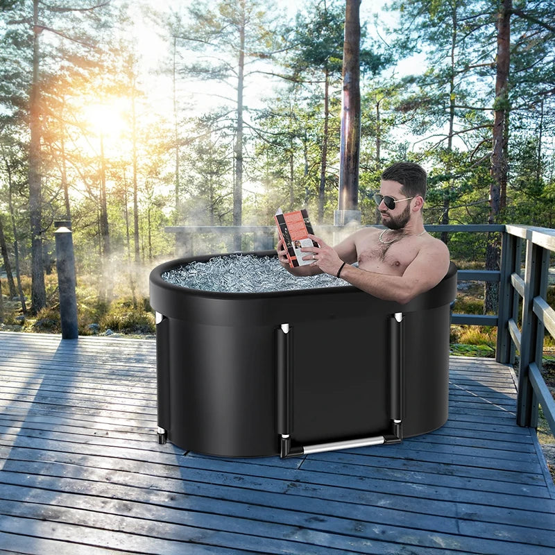 Foldable Ice Bath Tub for Athletes Multiple Layered Portable Outdoor Cold Plunge Tub for Recovery,Cold Plunge for Family
