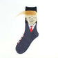 2024 President Donald Trump Spoof Funny Socks Men Women Character Abstract 3D Fake Hair Trump Crew Sokken Homme