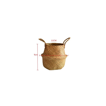 Wicker  Basket Flower Baskets Laundry  Decorative Basket Rattan Flower Pot Garden Planters Household Organizer Foldable basket