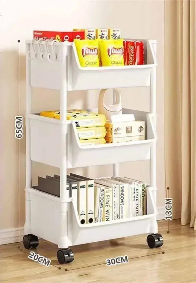 Trolley Bookshelf Kitchen Storage Rack Kitchen Corner Narrow Slit Storage Cabinet Bathroom Living Room Home Organiser Key hanger