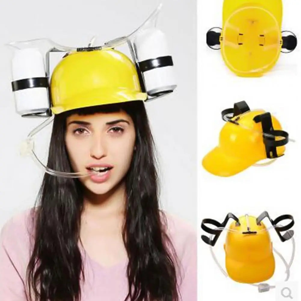 Good Beverage Helmet Practical Non-slip Durable Novelty Beer Hat Drinking Holder  Drinks Helmet