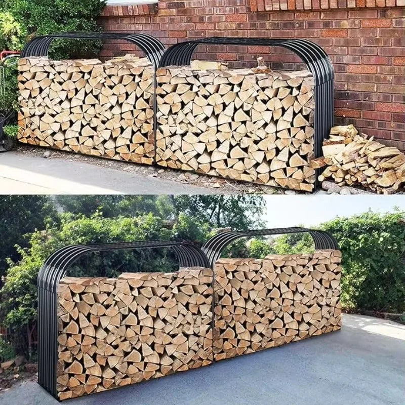 Newly Launched Heavy-Duty Metal Wood Storage Shed Indoor Outdoor Use Iron Rack for Logs Fireplace Fire Stacking Racks Shelves