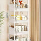 Trolley Bookshelf Kitchen Storage Rack Kitchen Corner Narrow Slit Storage Cabinet Bathroom Living Room Home Organiser Key hanger