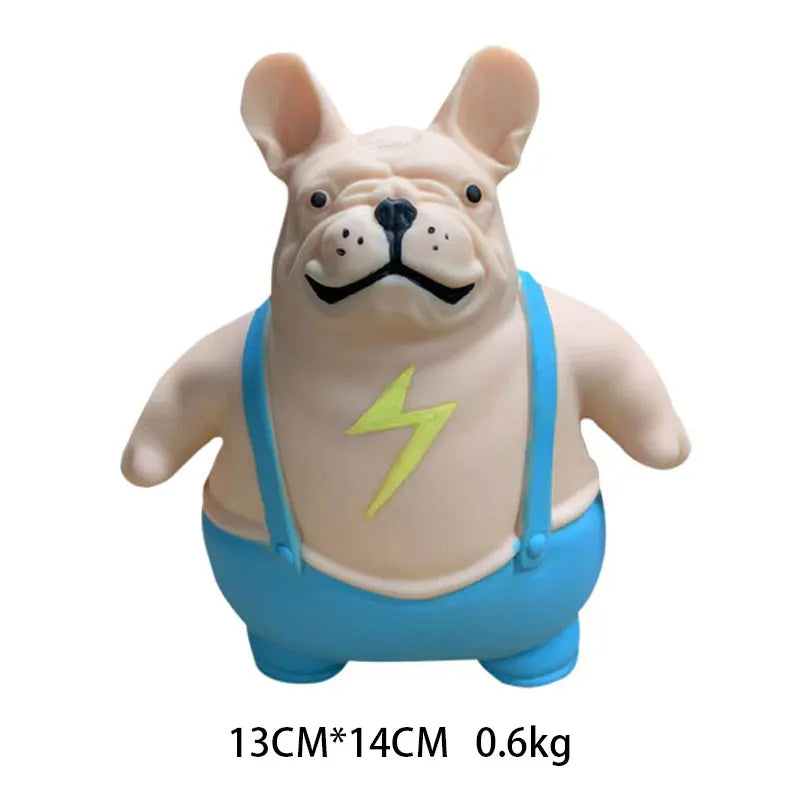 1 Pc Novel Lightning Dog Bulldog Shape Squeeze Ball Toy, Sensory Calm Anti-stress Toy, Anxiety Relief Ball For Girls Boy
