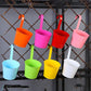 6/10Pcs Hanging Flower Pots Metal Hanging Planters Detachable Hook Iron Flower Bucket with Drainage Hole for Home Garden Decor