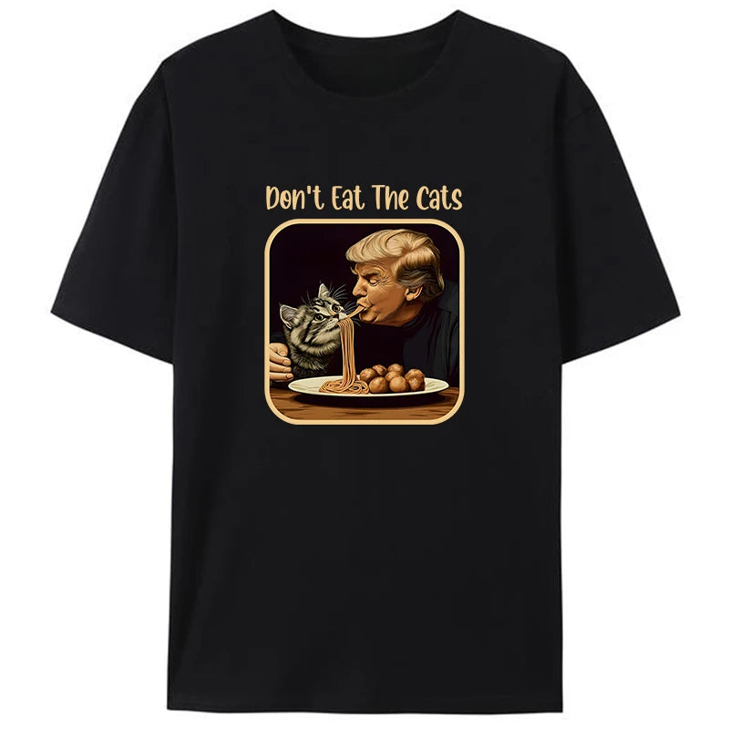 2025 Trump Fun Spoof Cotton Printed Short Sleeve High-quality Fashion Luxury Version Comfortable and Breathable