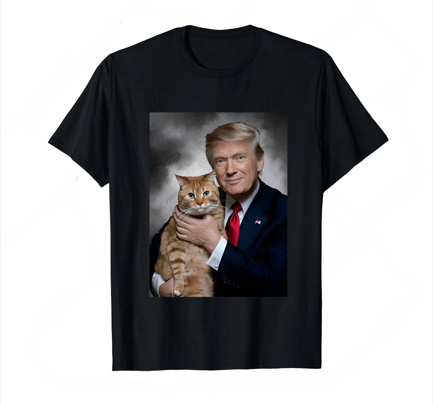 2025 Trump Fun Spoof Cotton Printed Short Sleeve High-quality Fashion Luxury Version Comfortable and Breathable