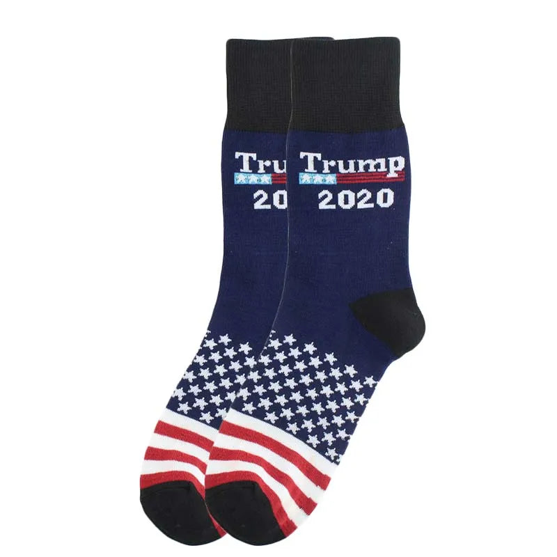 2024 President Donald Trump Spoof Funny Socks Men Women Character Abstract 3D Fake Hair Trump Crew Sokken Homme