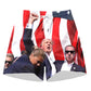 2024 American Flag Donald Trump shorts Trump Election shooting picture Print Return Shorts Boys Beach Pants Small-6XL