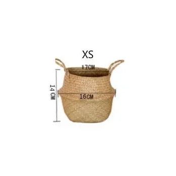 Wicker  Basket Flower Baskets Laundry  Decorative Basket Rattan Flower Pot Garden Planters Household Organizer Foldable basket