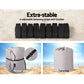 Extra-stable storage bag with adjustable straps and buckles, shown on a sandy background.