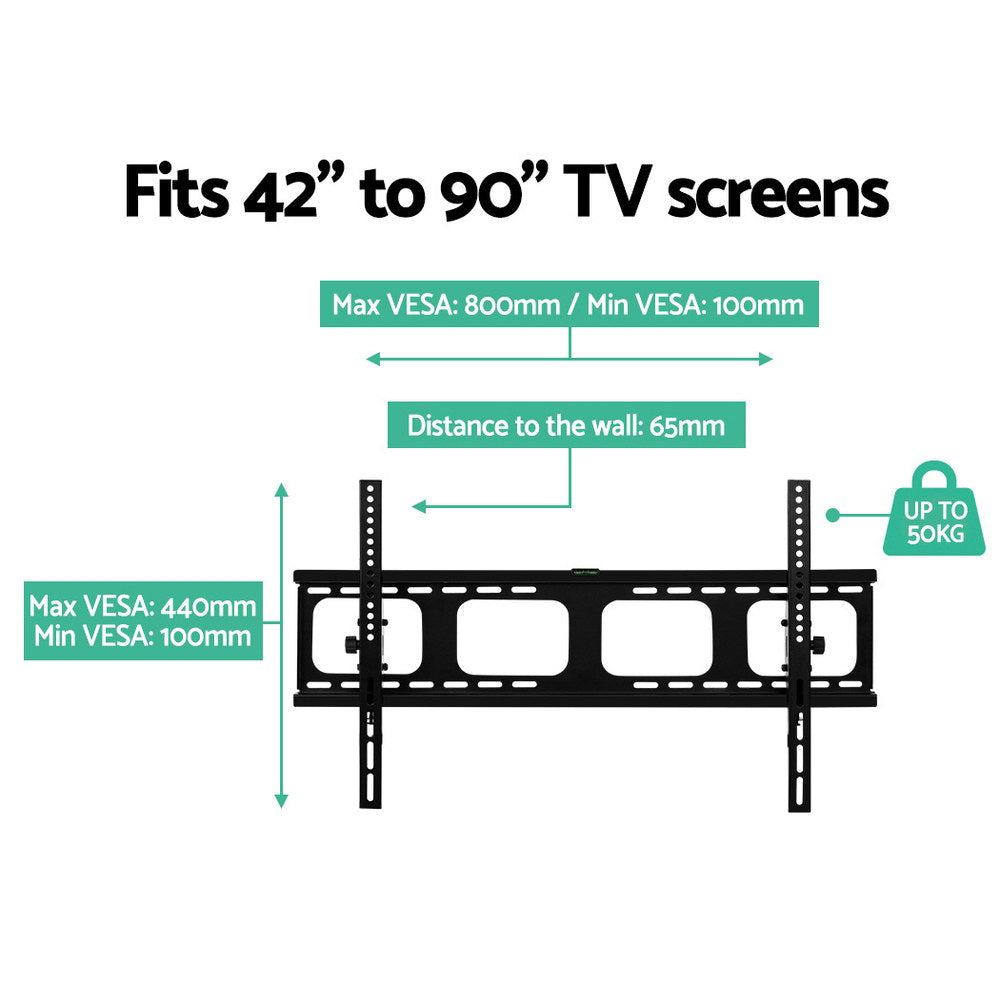 TV Wall Mount Bracket for 42"-90" LED LCD TVs Tilt Slim Flat Low Profile