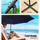 3m Outdoor Umbrella w/Base Cantilever Beach Garden Patio Navy