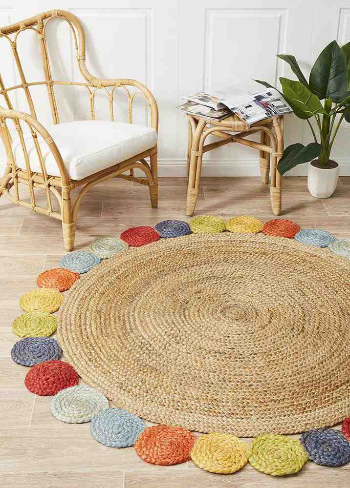 Atrium Tutti Multi By Rug Culture - 120X120CM - ROUND