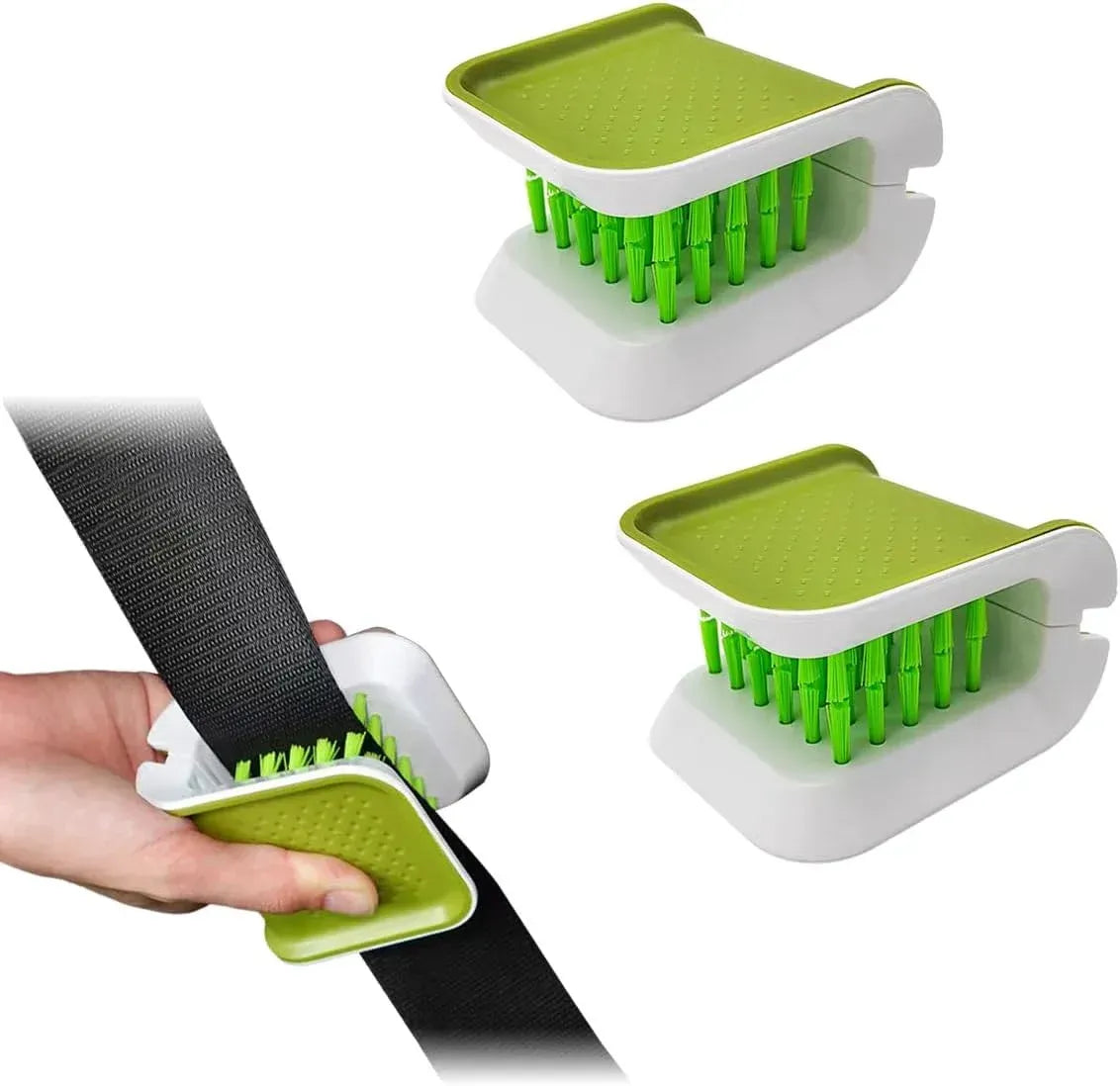 2 Piece Car Seat Belt Cleaning Brush Set – Double-Sided U-Shape