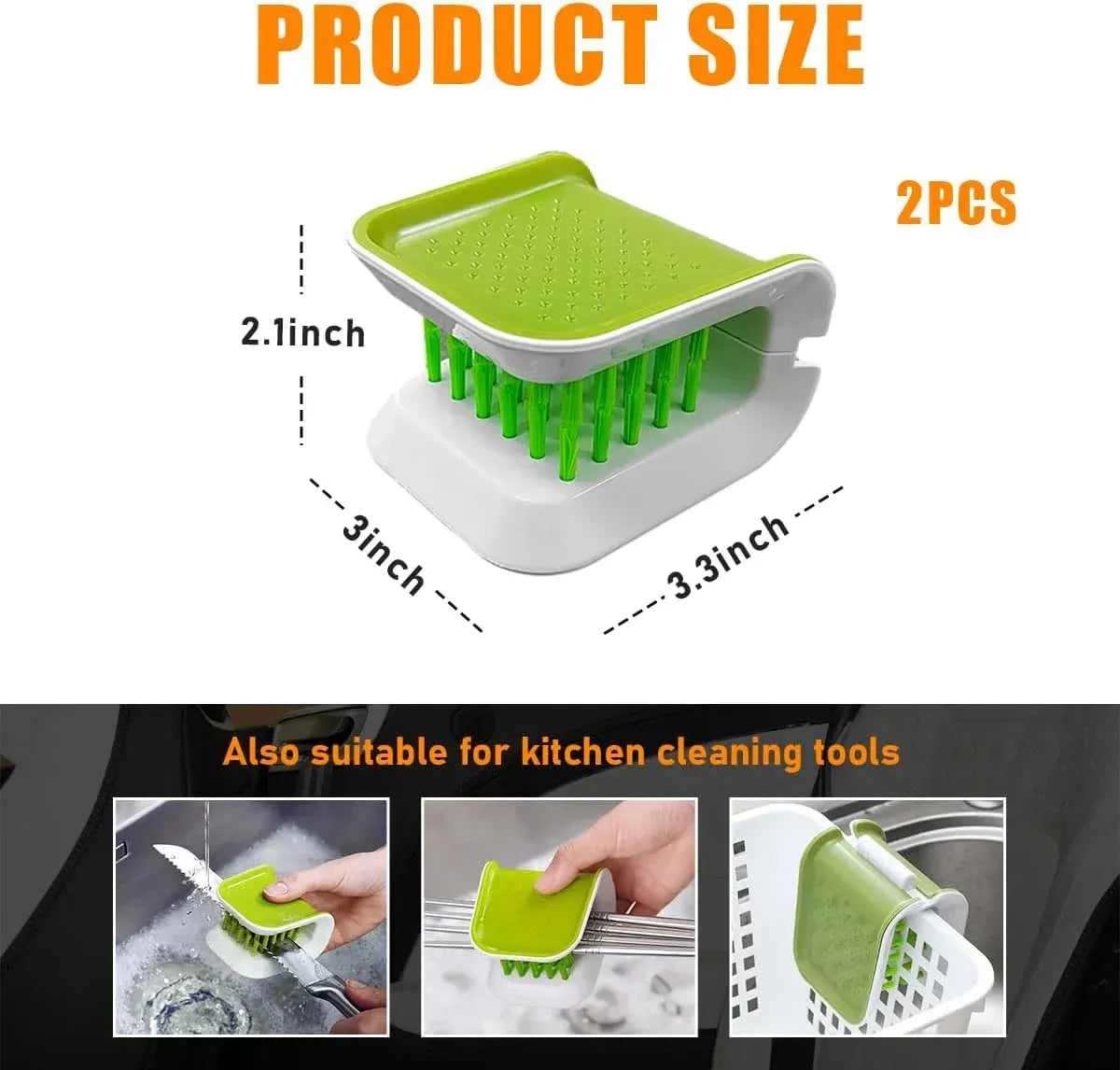 2 Piece Car Seat Belt Cleaning Brush Set – Double-Sided U-Shape