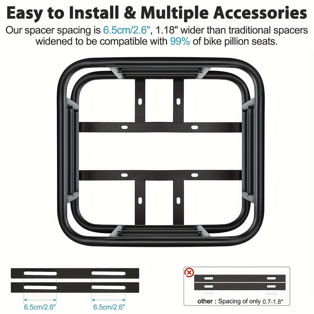 Universal Black Bike Rear Rack – Cargo Carrier