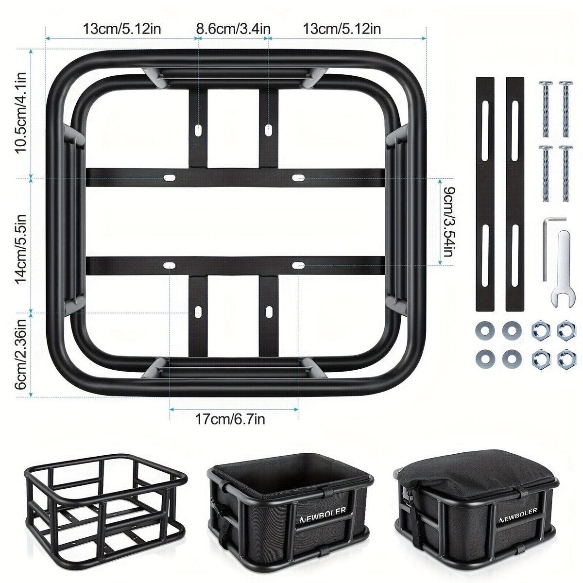 Universal Black Bike Rear Rack – Cargo Carrier