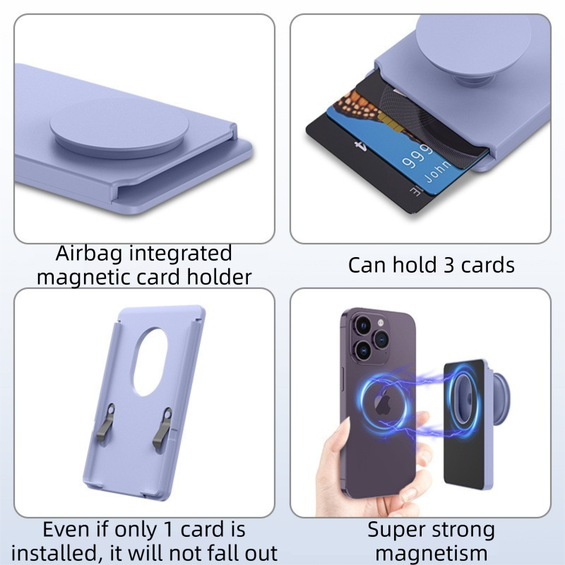 2 Pack Magnetic Card Wallet with Pop Stand – Dark Green, MagSafe