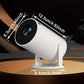 Pro mini portable projector, native 1280 * 720P support 4K / 350ANSI smart projector, with WiFi 6 BT 6.0, Screen adjustment, 180-degree rotation, home video projector with Android 11. 0 operating system built-in