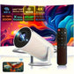Pro mini portable projector, native 1280 * 720P support 4K / 350ANSI smart projector, with WiFi 6 BT 6.0, Screen adjustment, 180-degree rotation, home video projector with Android 11. 0 operating system built-in