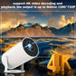 Pro mini portable projector, native 1280 * 720P support 4K / 350ANSI smart projector, with WiFi 6 BT 6.0, Screen adjustment, 180-degree rotation, home video projector with Android 11. 0 operating system built-in