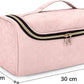 Hair Dryer Travel Case with Straightener Attachment Compartments